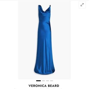 Veronica Beard Royal Blue Satin Maxi Dress